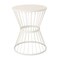 Contemporary Home Living 21" Matte White Contemporary Hourglass Outdoor Patio Side Tables